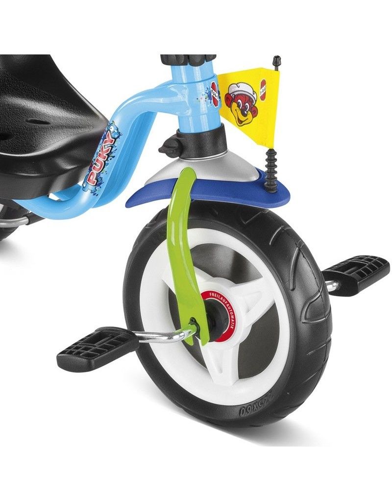 Трехколесный велосипед Puky Cat 1S, цвет Blue/Kiwi Голубой/Киви  